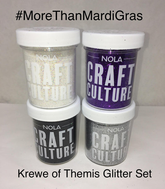 #MoreThanMardiGras, Krewe of Themis Glitter Set
