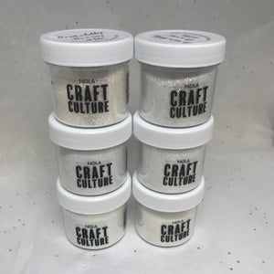 White Glitter Sampler Set