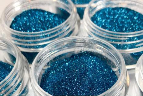 Blue Zircon Microfine Glitter, Elektra Cosmetics