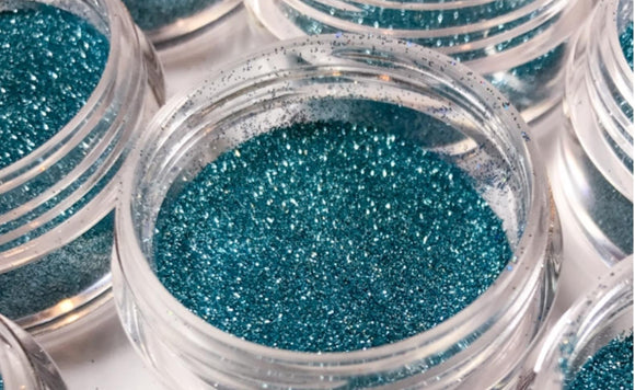 Turquoise Microfine Glitter, Elektra Cosmetics