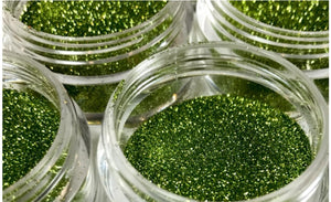 Peridot Green Microfine Glitter Microfine Glitter, Elektra Cosmetics