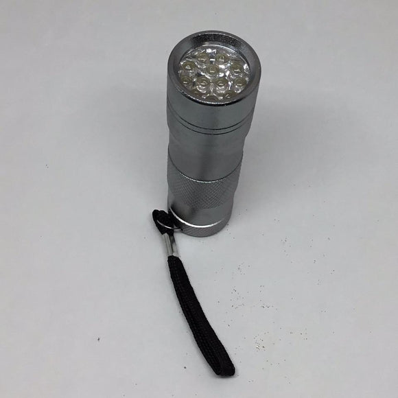 Black Light Flashlight 12 LED (silver)