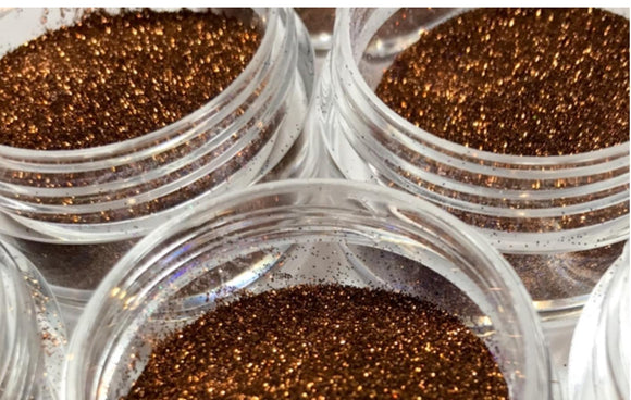 Pure Bronze Microfine Glitter, Elektra Cosmetics